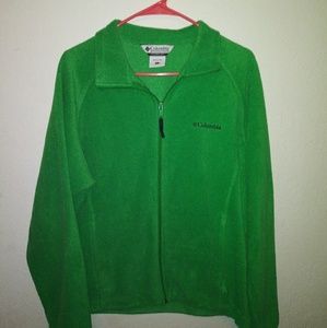 Women's Columbia Green Fleece Zip-up Jacket